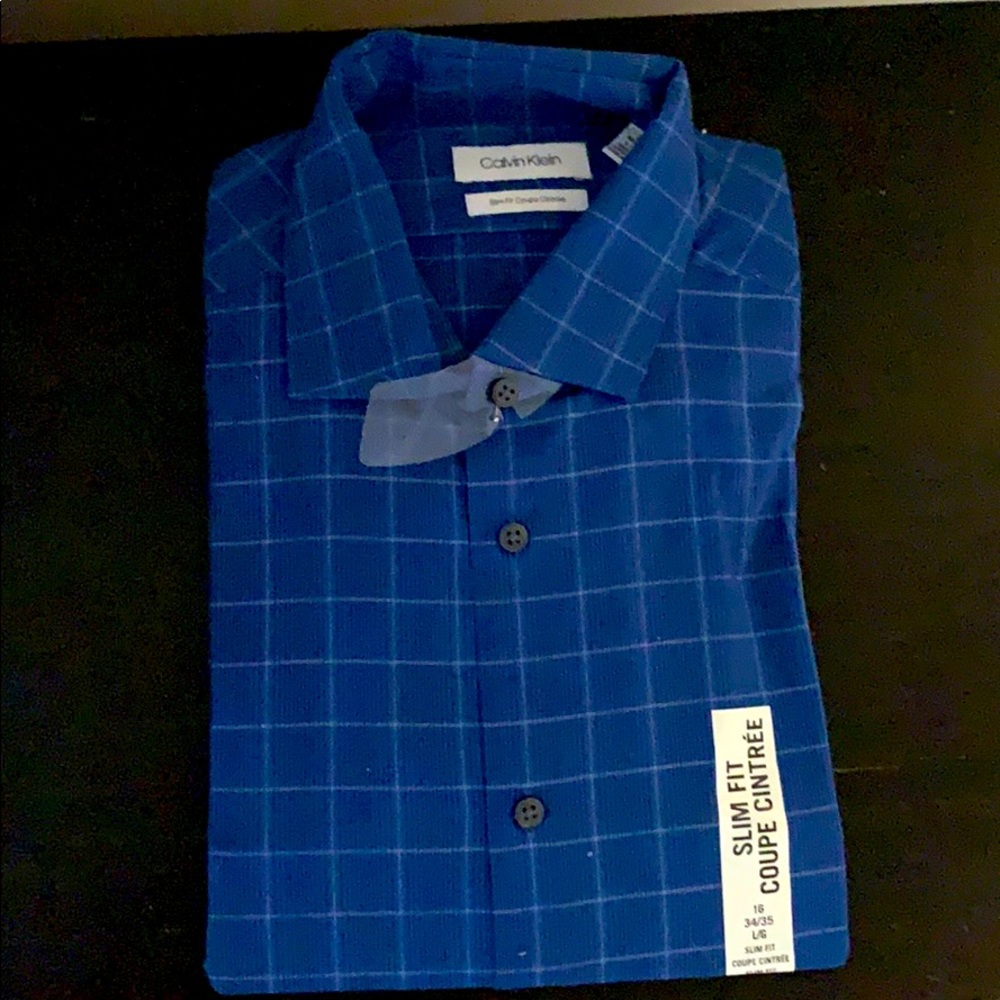 NWT| Men’s Calvin Klein Slim Fit Large, 34/35, 16